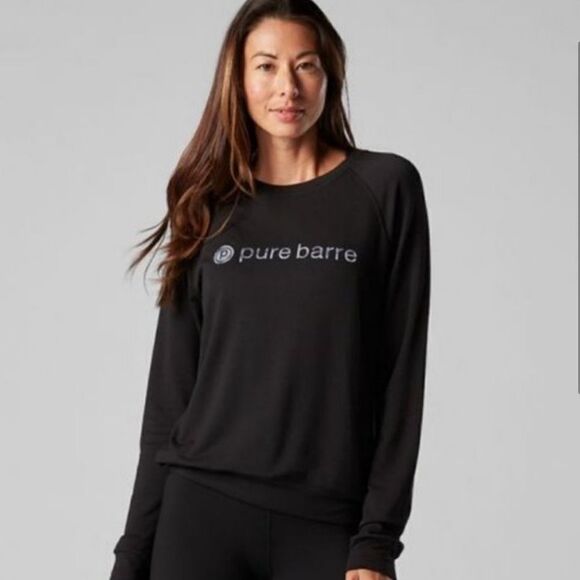 Pure Barre X TAVI Crew Neck Sweatshirt Pink Purple - Picture 8 of 9